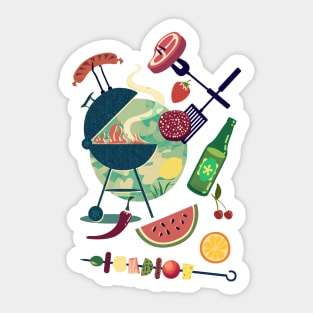 BBQ Party Sticker